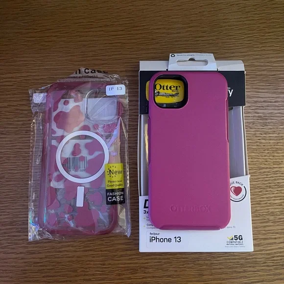 2 cases for iPhone 13 one is an OtterBox an the other one is magnetic. (Used) - Picture 2 of 3